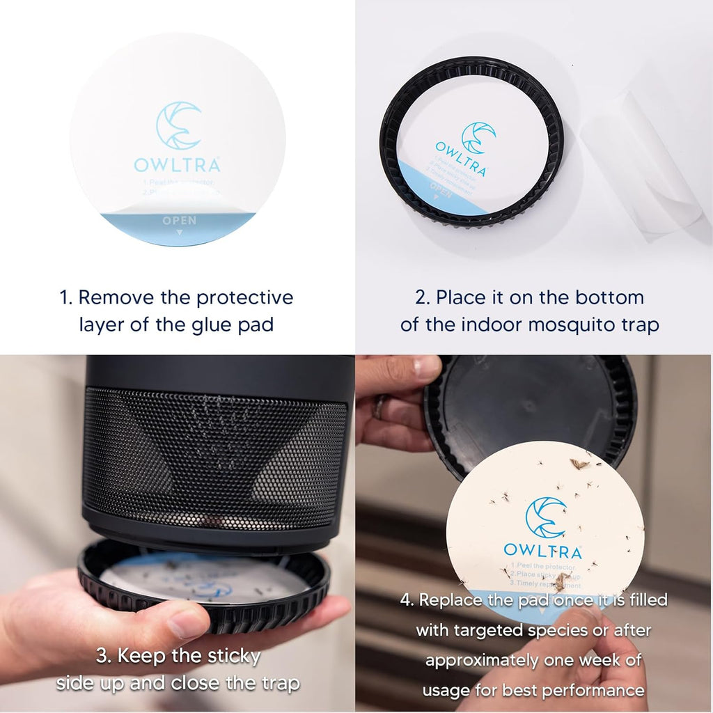 Original Replacement Sticky Glue Pads Refills for OWLTRA IMT-L60 and IMT-L70 Indoor Electric Insect Trap
